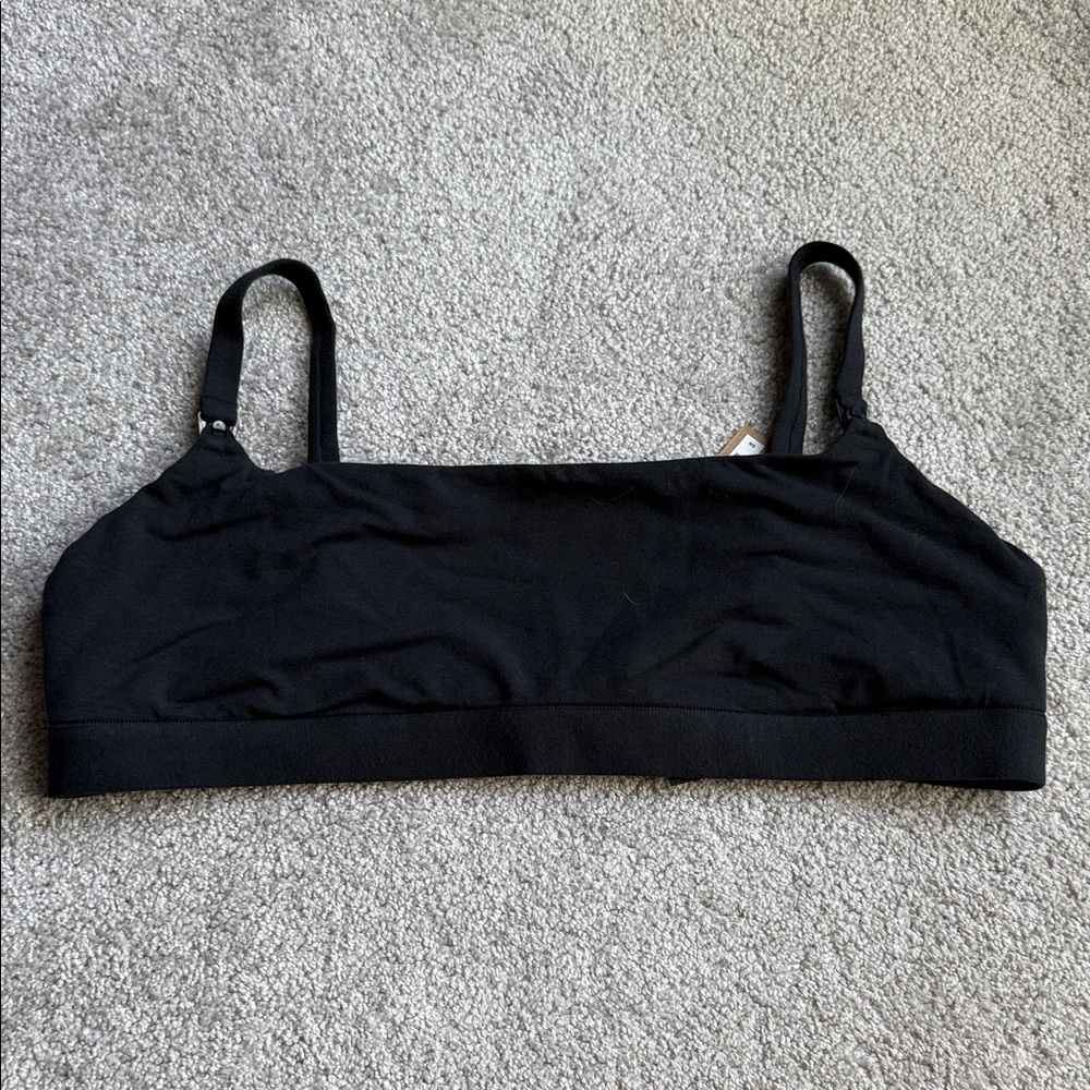 SKIMS Black Cotton Jersey Maternity Bra 3X